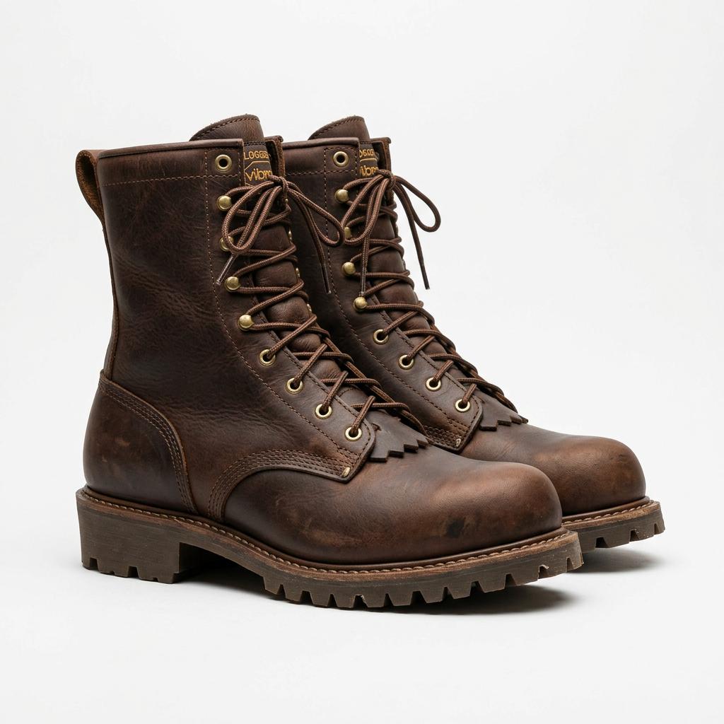 Logger Work Boots 8 inch Steel Toe