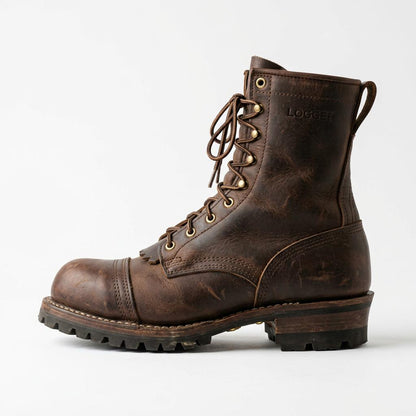 Logger Work Boots 8 inch Steel Toe