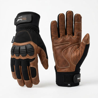 Padded Work Gloves Leather Palm